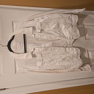 Lularoe White Denim Jacket with Unicorn  size 3xl